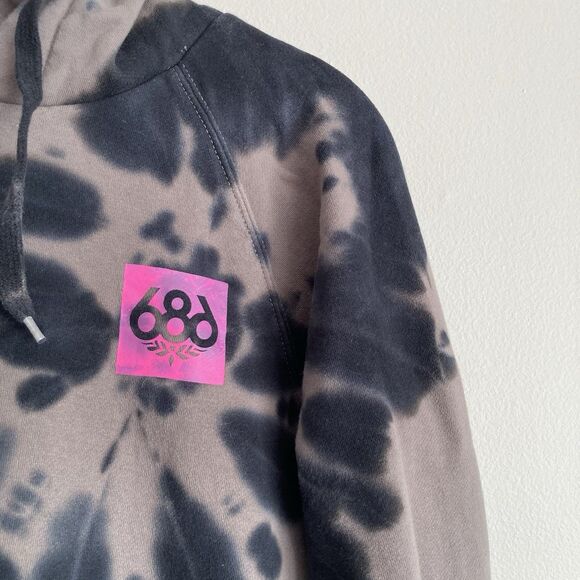 686 Womens Hoodie Sweatshirt Size XS Brown Black Outdoor Snowboard Comfort - Picture 5 of 13